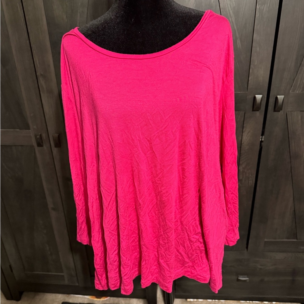 Elegant Fuchsia Long Sleeve Top